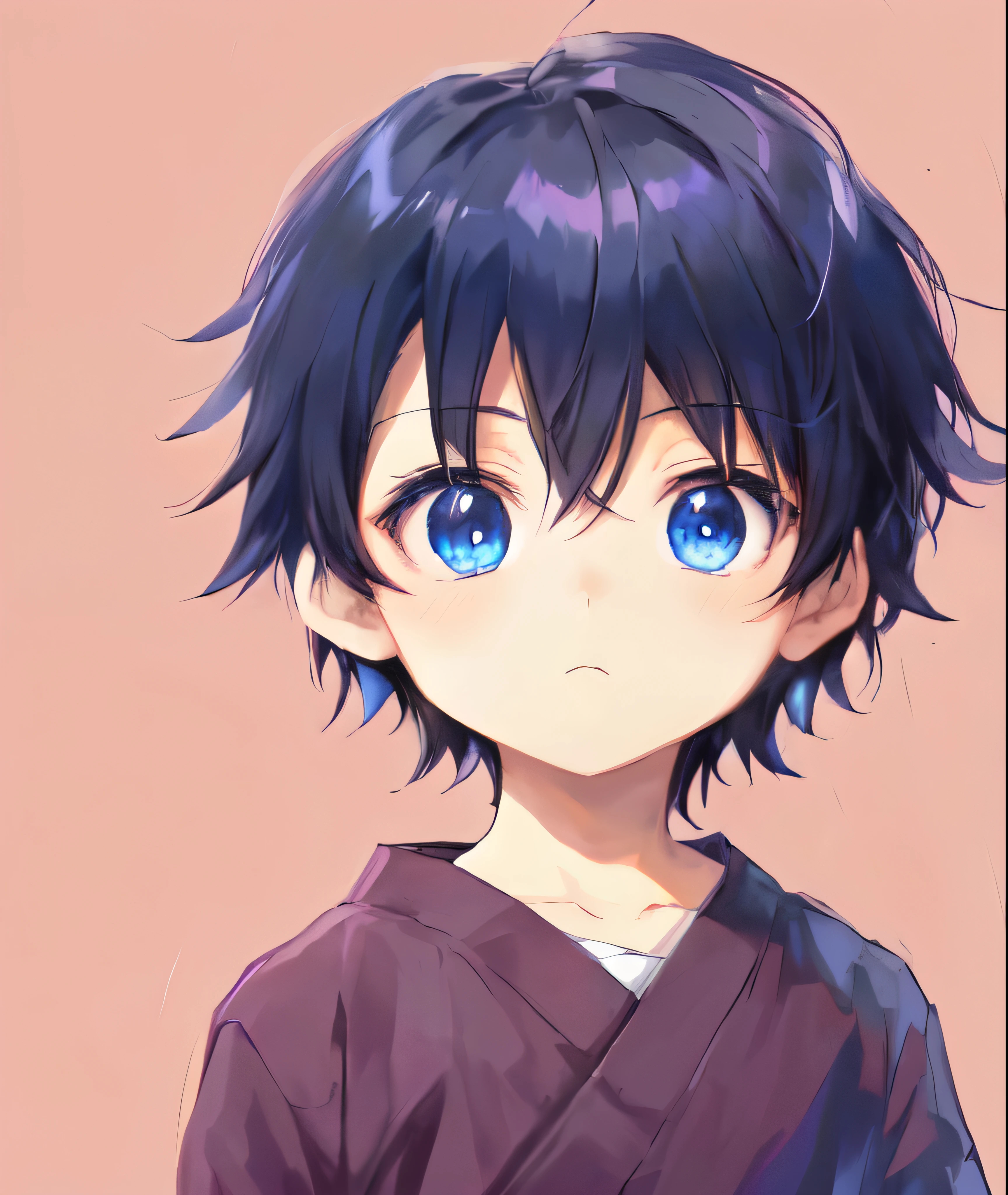 anime boy with black hair and blue eyes staring at the camera, anime boy, cute anime face, anime moe artstyle, extremely cute anime girl face, cute natural anime face, in an anime style, cute anime, detailed anime soft face, young anime man, in anime style, anime stylized, perfect anime face, cute anime style, as an anime character