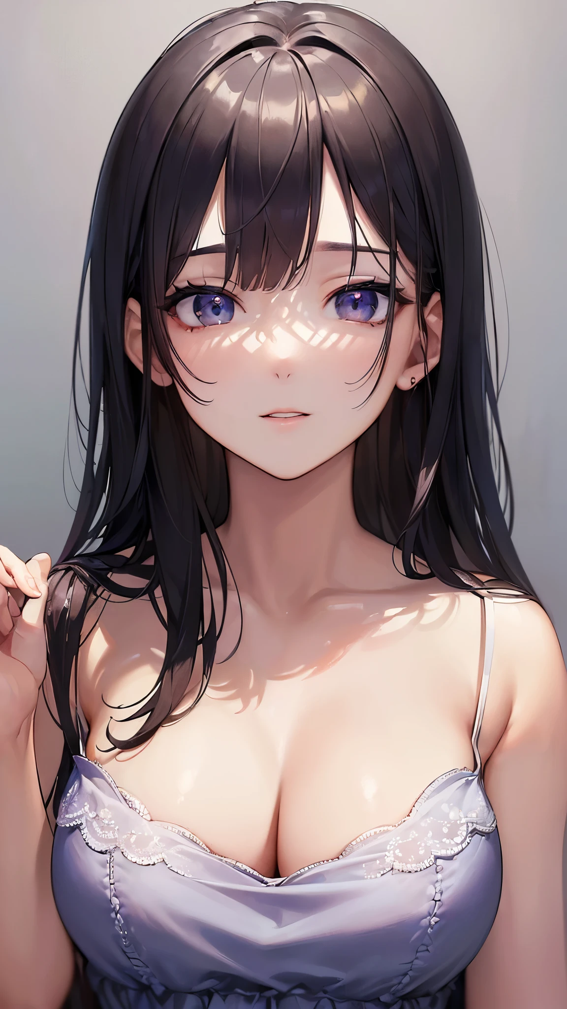 (((masterpiece))), (((High resolution))), (((8K quality))), (((perfect face))), (((Korean idol))), (((solid cami dress))), (((high resolution face))), (((top quality eyes))), (((detailed face))), (((detailed texture))), look at the camera, big tits