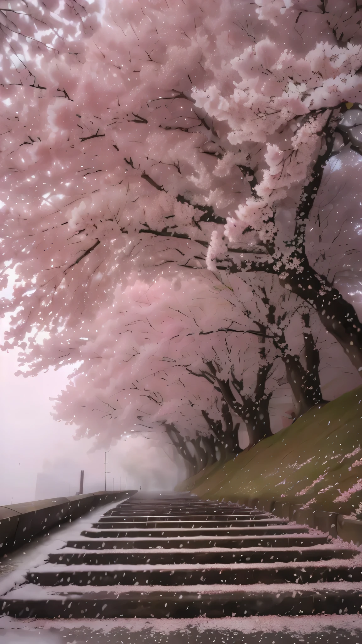 There are many steps leading to the top of the mountain, Cherry blossoms rain everywhere, Cherry blossoms树, Cherry blossoms trees, Cherry blossomss in the wind, lush Cherry blossoms树, Cherry blossoms falling, Cherry tree, Cherry blossomss, Breathtakingly beautiful trees, Amazingly beautiful trees, Cherry blossoms forest, falling Cherry blossomss pedals, Cherry blossoms, falling Cherry blossoms pedals