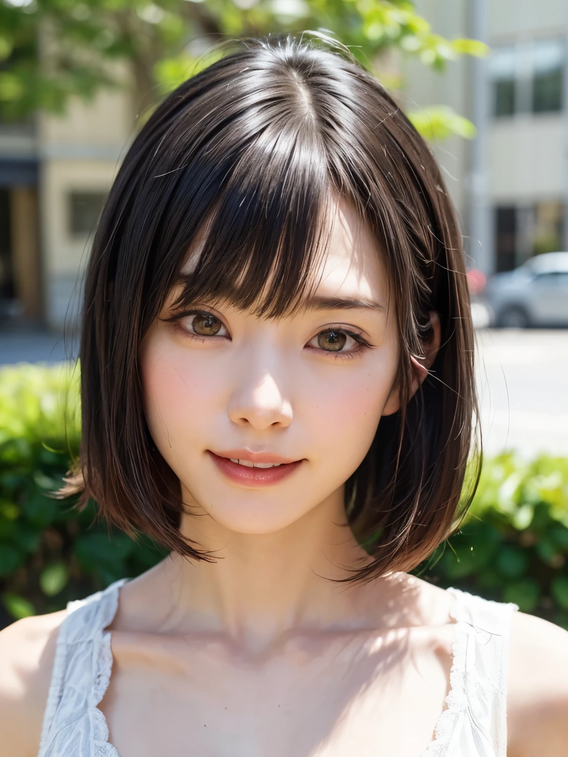 (software:1.8、masterpiece, highest quality),1 girl, alone, hyper Realistic, Realistic,Realistic, Looking at the audience, Light brown eyes:1.4,Brunette Short Bob Hair with highly detailed shiny hair, Brightly colored winter clothes, Lepangas:1.4), Outdoor, Mouth closed, Upper Body、big chest eye、eyelash、{Hugeな|big chest|Hugeなな|Mega} whole :2, chestの谷間:2、(((big chest eye、Short Bob Hair、Highlights from Students、Looking at the audience、She is very beautiful and cute、Show me your ears、Long neck、smile、Close your mouth and smile、Bangs and beautiful teeth)))、Ideal body type、（Nothing is drawn、Very beautiful pure white background:1.6）、美しいLong neck:1.4、(({Huge|big|Hugeな|Mega} chest, chestの谷間:2、Upper Bodyは服を着ていない:1.6))、(((Portraiture:2)))、Perfect Anatomy