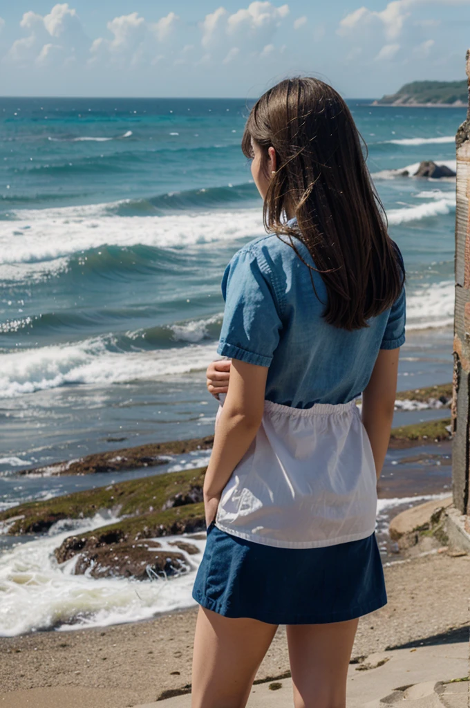 A girl by the sea 