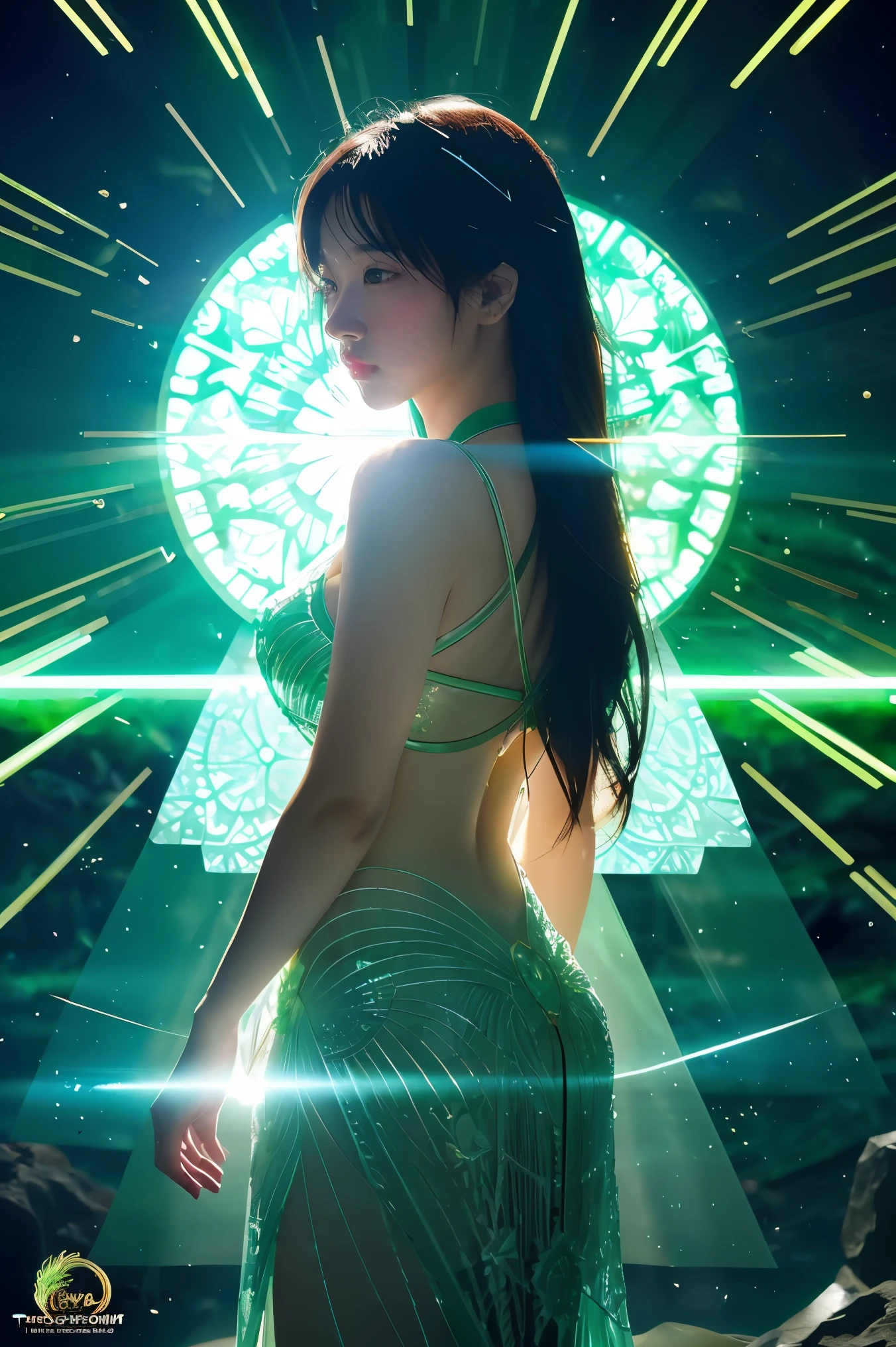 (1 girl:1.3),(lotus),jade,Anatomically correct,FantasyBREAK Sunlight,reverberation,Experimental photography,Surreal contrasts,Eye-Catching Visuals,Artistic abstraction,Breaking the art of cutting,Layered silhouettes,Complex patterns,Exquisite craftsmanship,Depth and size,Creative Expression,break art,Frozen sculpture,translucent form,short-lived beauty,Crystal structure,Exquisite craftsmanship,Impressive,Breaking Green Eyes,Body Glow,glowing lines,Fluorescence,Glow Example,Tracking Example,flash,Fluorescence particles,Backlight,translucent,Light Particleotion Blur,Movie lighting effects,Fractal background