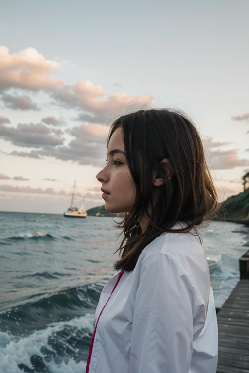 A girl by the sea 