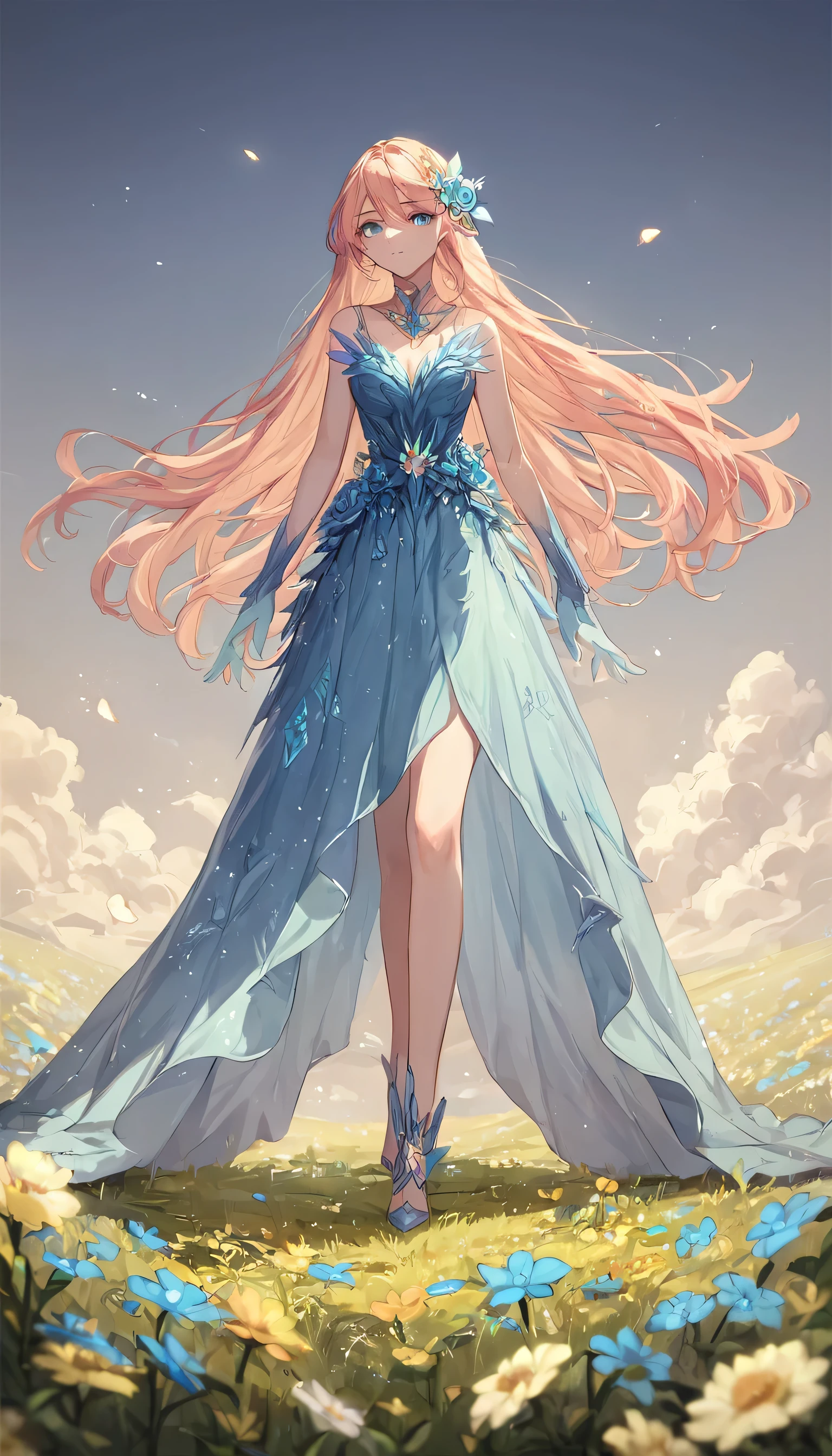 score_9, score_8_up, score_7_up, score_6_up, score_5_up, score_4_up, BREAK source_anime,rating_save, Beautiful and magical elemental spirit girl with long flowing hair, ethereal spiritual dress, walking through a field of crystal flowers as dark rainbow moonlight makes the flower glow with a luminous light

