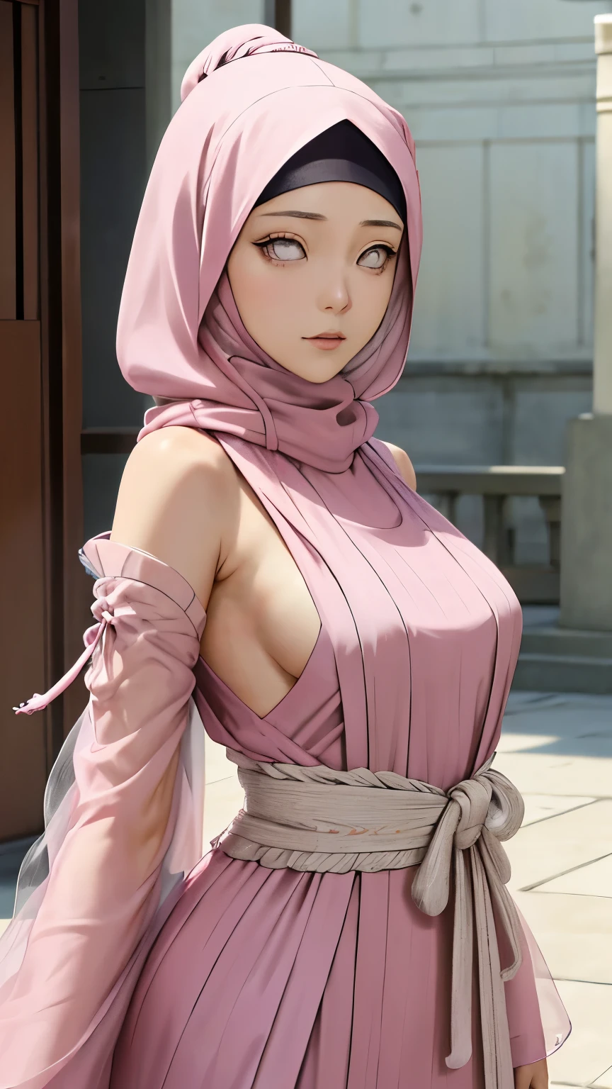 (best quality,4k,highres,masterpiece:1.2),ultra-detailed,,physically-based rendering, HDR,studio lighting,portrait,pink toned,soft lighting,woman in medieval clothes,1 girl,pink eyes,beautiful detailed eyes,beautiful detailed lips,long eyelashes,smile,open mouth,fangs,indoors,woman in medieval clothes,solo,full body,standing posture,holding a sword,medium breast size,boots,skirt