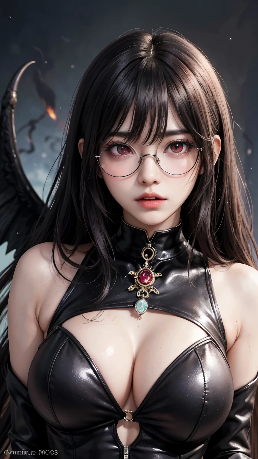 (highest quality,High resolution:1.2),(dark,Threatening:1.1),(Bad luckな:1.1), In the vortex of space,
Heart of a Goth Maiden, Very dark shade.
Her Eyes, Like dazzling fur in a starless haze,
A symphony of despair in their eyes.
Her Mogul Snaps, Mysterious Cemetery,
Think about it, The source of her sadness.
With her black hair swaying in the moonlight,
She weaves despair into her dreams.
oh, Her Soul, Shadow'Embrace,
Take me to space.
At each step of the Kelhudelgoring, She summons darkness,
Dance of the Void, Whippler Big Spark.
Her touch is an icy caress of the void,
In her vague existence, I am left confused.
For Love, Bumblewisk, Cosmic Power,
Stars shining in the endless night.
Confusion swirls, Let the emptiness cry out,
Our love is a dazzling dream in the universe.
Gothic Witch of the entire star world,
In your void, I find my soul.
Hypermaximalist, Anime Style, Breathtaking oil paintings, Surreal, Ultra-realistic digital illustrations that mimic the style of oil paintings, Seamlessly blends the psychedelic visionary art of Alex Grey with the biomechanical aesthetic of H.R. Giger. Great composition, masterpiece, highest quality, (devil,Satan,Lucifer:1.1),(devilish:1.1),(Bad luck,Bad luckな:1.1),(Powerful figure:1.1、Big Breasts、Glasses) 、 ((((Huge glasses, Nerd Glasses, thick glasses, Round Glasses)))),(((Big Breasts)))、(Red eyes glow:1.6)、(Red glowing eyes,Sharp teeth:1.1),(Black wings,thick,shabby:1.1),(hellish landscape:1.1),(fire,sulfur:1.1),(Threatening atmosphere:1.1),(dark shadows,Threatening presence:1.1),(Bad luck clouds,Stormy Skies:1.1),(dark,Spooky atmosphere:1.1),(Bad luck aura,Evil energy:1.1),(dark aura,cigarette:1.1),(intense heat,Burning Flames:1.1),(Surreal,Nightmare Visions:1.1),(Predicting the end:1.1),(Twisted corners,Fiery crown:1.1),(Bad luck whispers,devilish laughter:1.1),(Cry of pain,echoing screams:1.1),(Bad luck symbols,Ancient runes:1.1),(Mysterious Relic,dark artifacts:1.1),(Infernal Ritual,Ritual sacrifice:1.1),(devilish minio