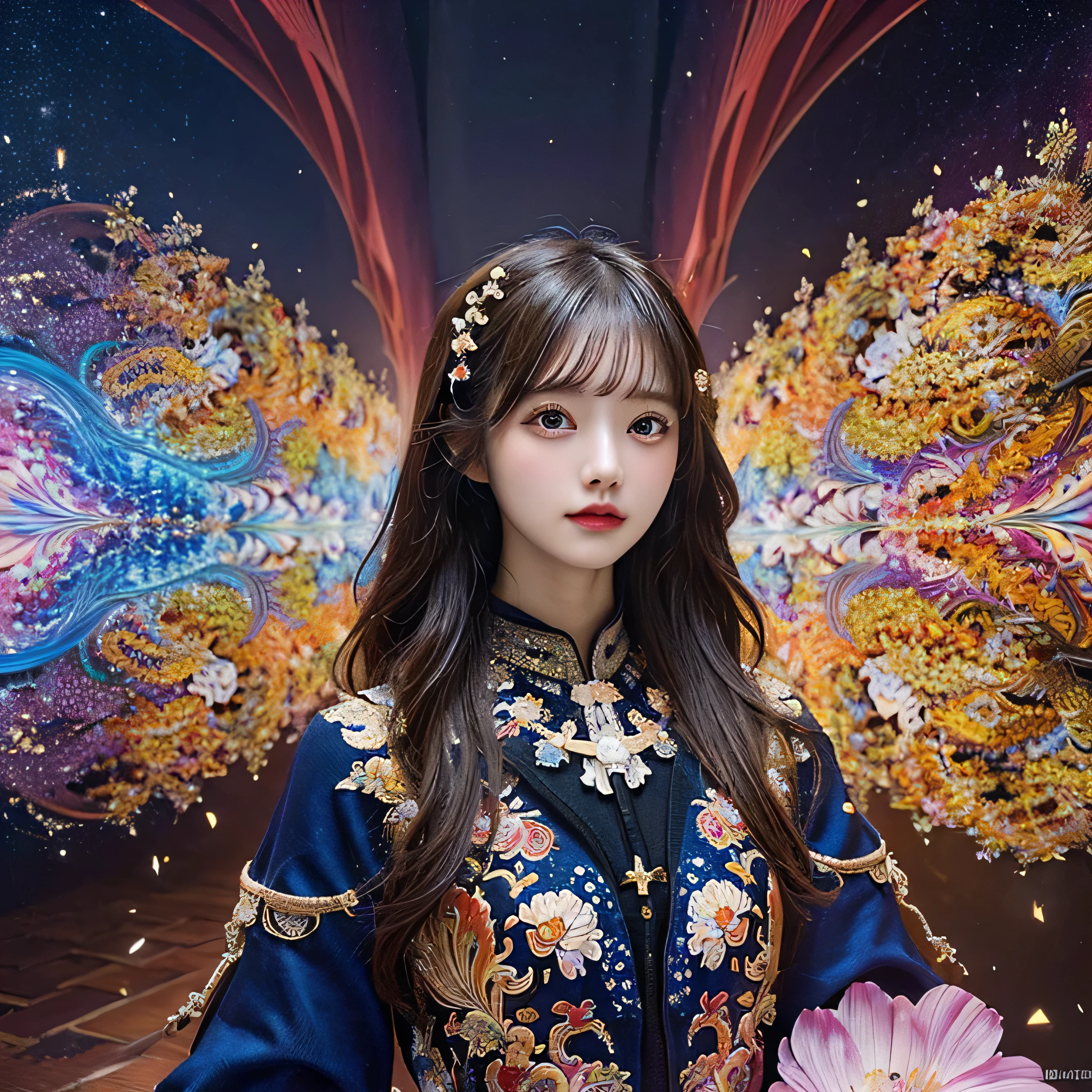 (masterpiece, highest quality, highest quality, Official Art, beautifully、aesthetic:1.2), (One girl), Very detailed,(Fractal Art:1.3),colorful,Most detailed