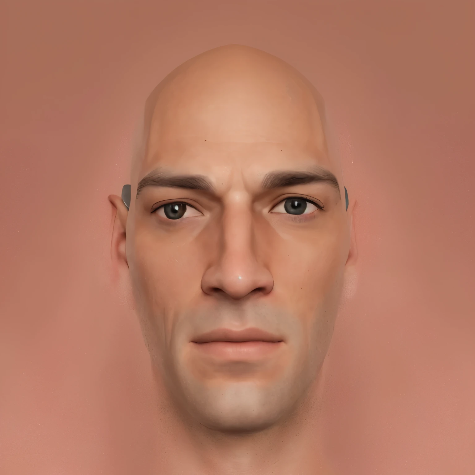 arafed image of a man with a bald head and a balding face, realistically rendered face, real human face with skin, aged 2 5, with detailed facial features, face very realistic, real detailed face, facial features ), facial features), detailed human face, real human face, extremely realistic face, face realistic, realistic facial features, hyperrealistic face
