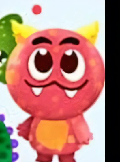 a pink monstruo with horns and horns standing next to a green plant, cacodemonio, Burbuja rosa enojada, pink iconic character, personaje toonix, cute monstruo, fruit monstruo, imagen del anuncio, furry friendly monstruo, cuerpo de chicle, ugly monstruo, nice girl, cute monstruos, grandes ojos rosados, ((monstruo)), animal monstruoso, lindo personaje, sonrisa vertiginosa