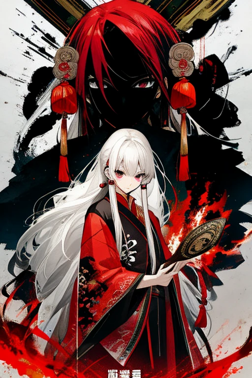 (Best quality, movie poster style), The guy with the long hair, White hair: 1.2), (Significant Chinese screenwriter: 1.1), The perfect combination of elements.