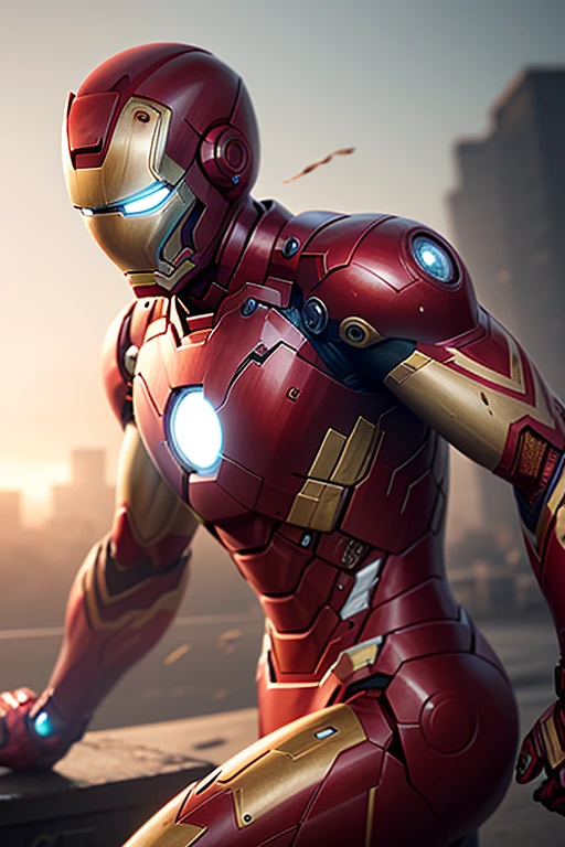 a highly detailed and realistic steel iron man jacket in gold, designed for speed and maneuverability, hyper realistic, extreme fine details, no complex lines, 8k, photorealistic, cinematic lighting, seamless, masterpiece
