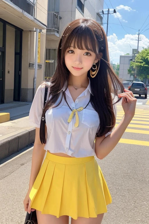 Cute Girls､high school girl､Yellow mini skirt