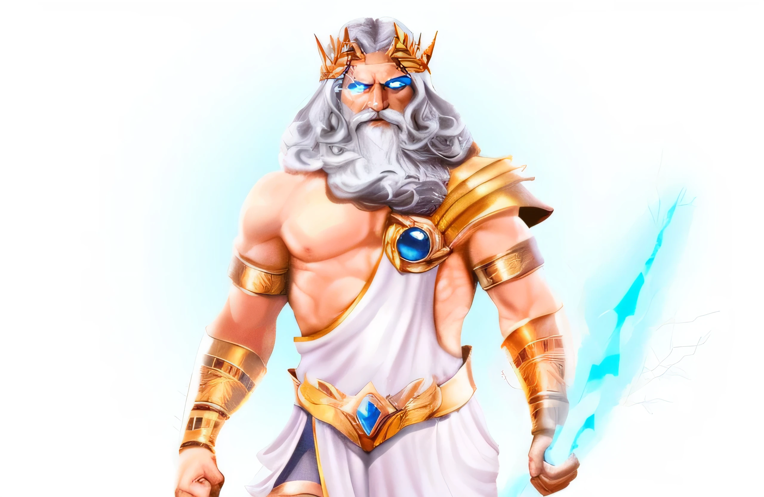 uma imagem de desenho animado de um homem com barba e uma coroa, Deus furioso Zeus, o deus Zeus, the god Poseidon, Deus grego, retrato zeus, zeus, olympic god, deus antigo, Poseidon, epic scene of Zeus, deus velho, o deus hermes, the Deus grego, statue of Zeus, legendary god holding spear, personagens da mitologia grega