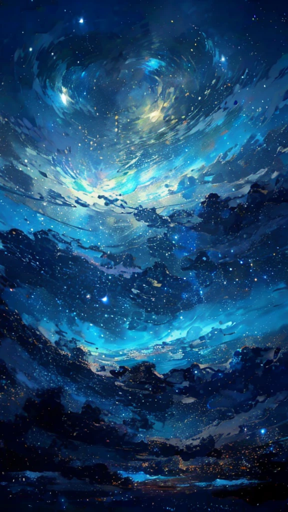 Starry sky with stars and clouds, baroque painting. star lit sky, sky strewn with stars, cosmic starry sky, Cosmos Sky, starrysky, tranquility of the endless stars, painting of a dreamscape, galactic landscape, Beautiful night sky, stary night painting, with the sky full of stars, detailed dreamscape, stellar sky, Starry Night Sky