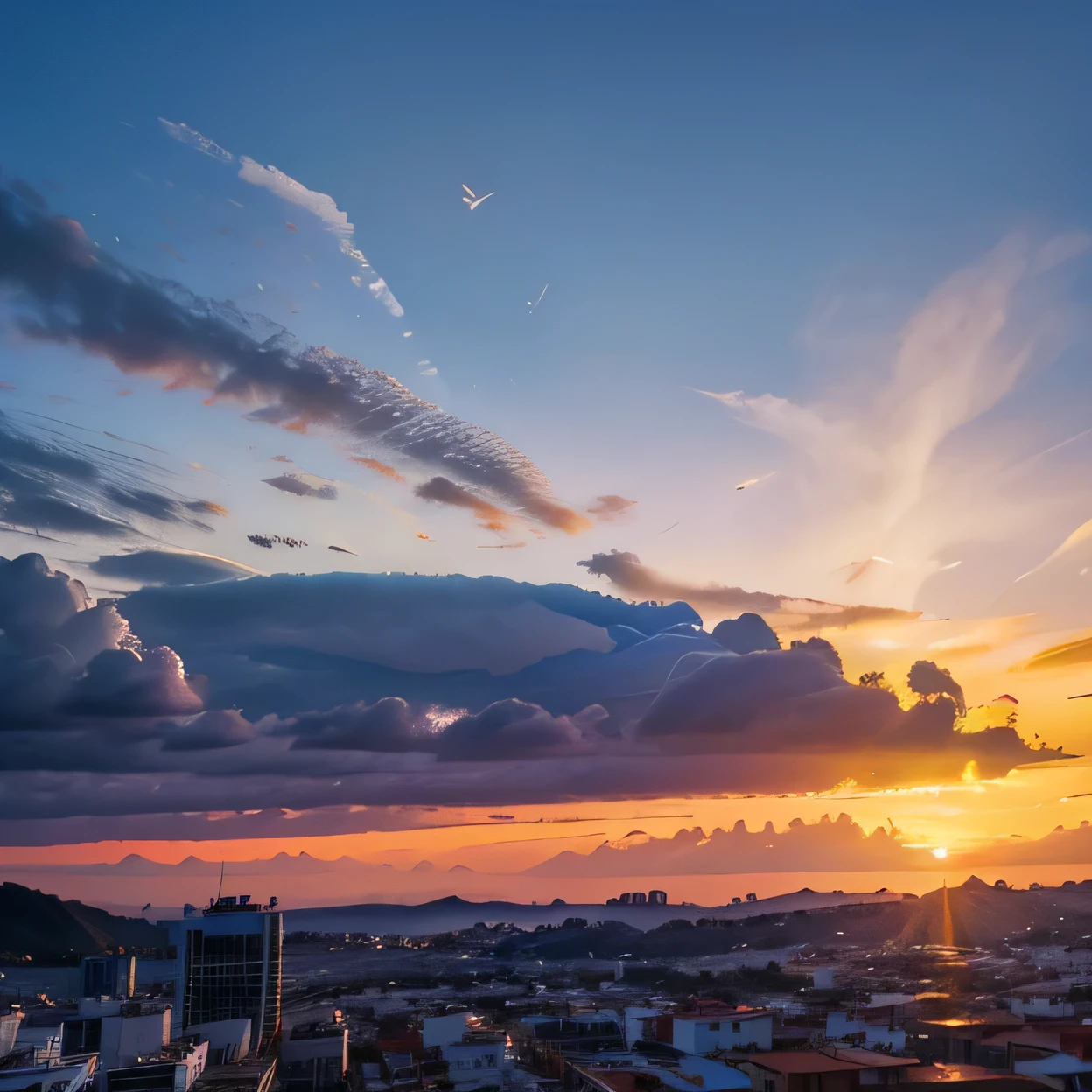 
Imagen de un atardecer vibrante, lleno de colores.