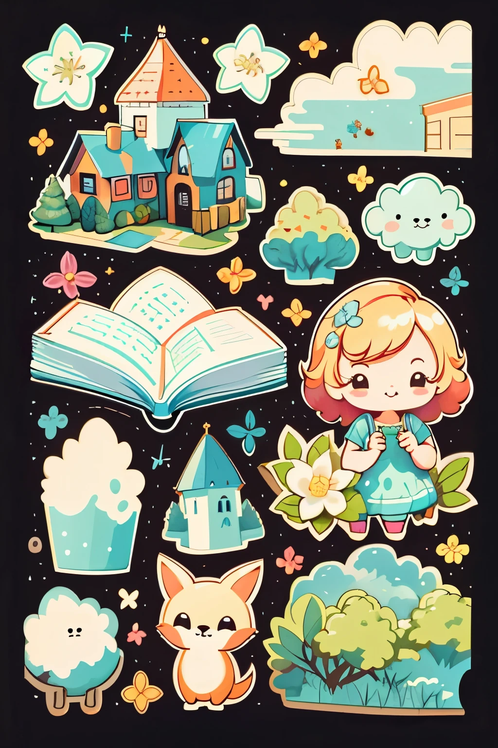 Adorable Fussy Cut Designs: Enchanting illustrations of charming cottage houses and town buildings, surrounded by lush gardens blooming with flowers, trees, and other natural delights. These captivating fussy cuts, brimming with intricate details and vivid colors, are the ideal addition to your junk journal, infusing it with a dash of sweetness and whimsy. With their intricate details and vibrant hues, these designs are destined to become cherished treasures in your journaling or crafting collection. Why delay? Bring a delightful touch of magic to your pages today with these enchanting designs!