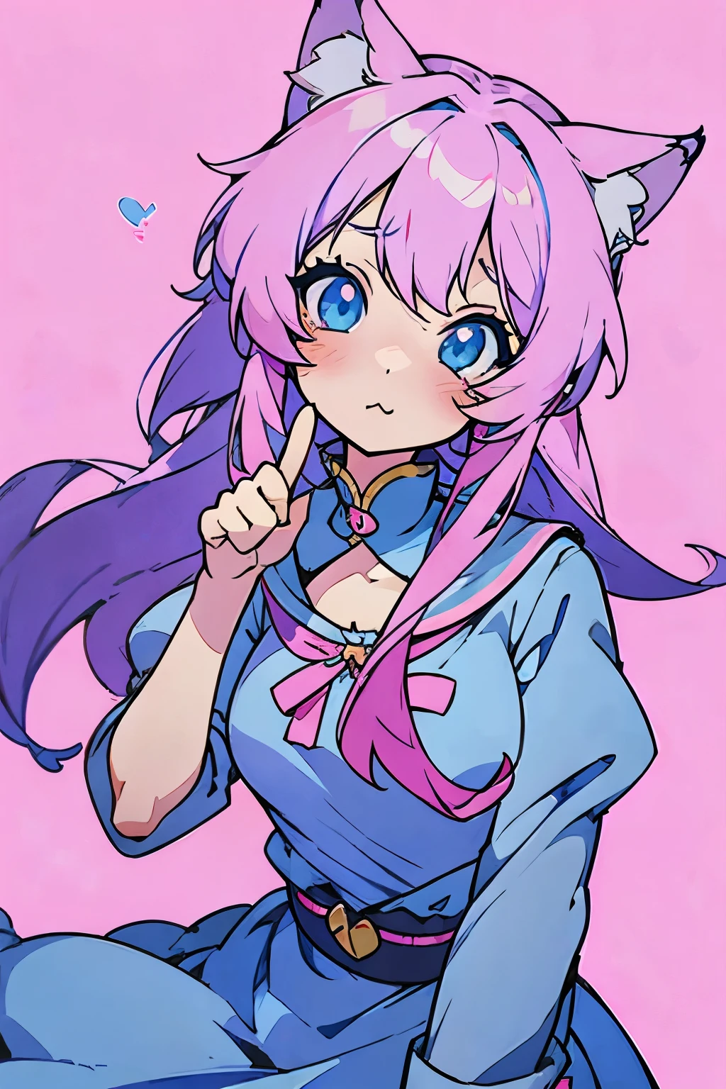 anime girl with pink hair and blue eyes wearing a blue dress, cute anime catgirl, beautiful anime catgirl, anime catgirl, very beautiful anime cat girl, very beautiful cute catgirl, anime girl with cat ears, kawaii realistic portrait, anime cat, catgirl, in an anime style, anime art style, anime moe artstyle, beautiful young catgirl