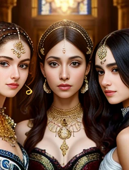 a beautifully detailed group portrait of a group of perfect jews, extremely detailed facial features, intricate jewelry, ornate clothing, dramatic lighting, highly realistic, cinematic composition, photorealistic, 4k, masterpiece