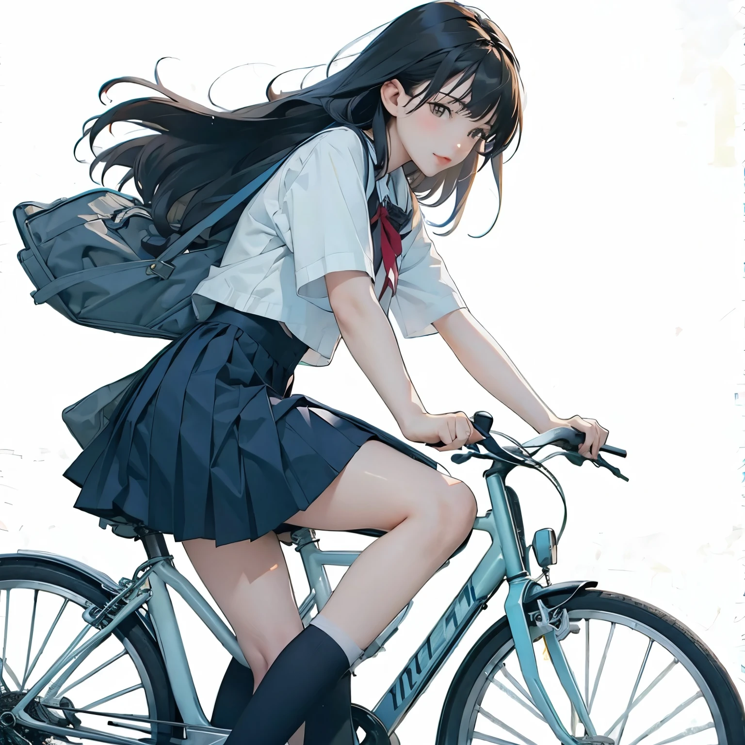 (masterpiece, highest quality:1.2),  riding a bicycle, 