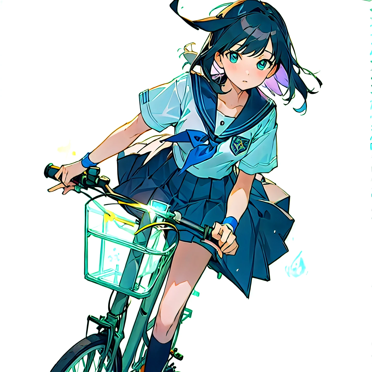 (masterpiece, highest quality:1.2), riding a bicycle,