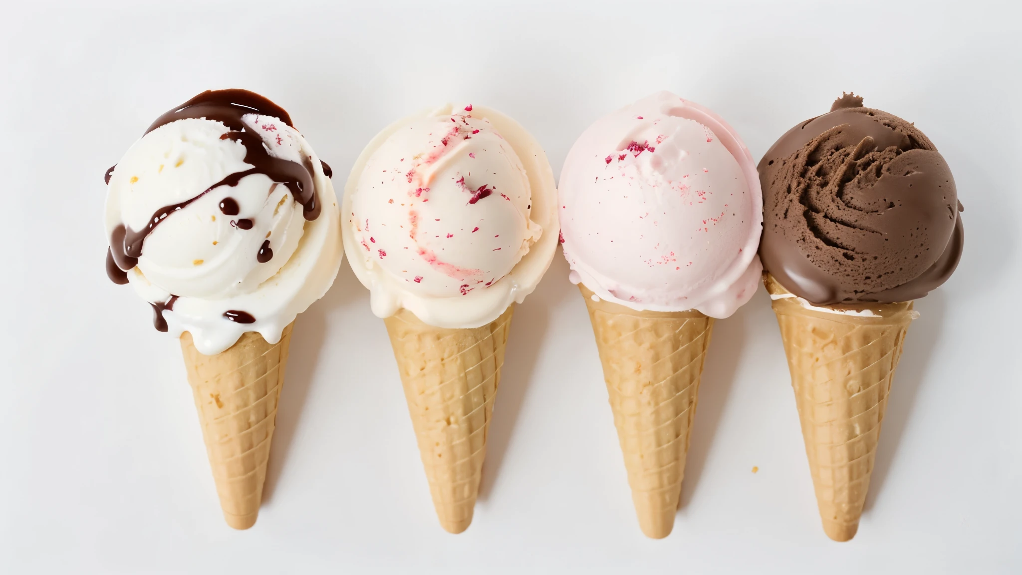 Delicious ice cream ,delicious, White background, sharp