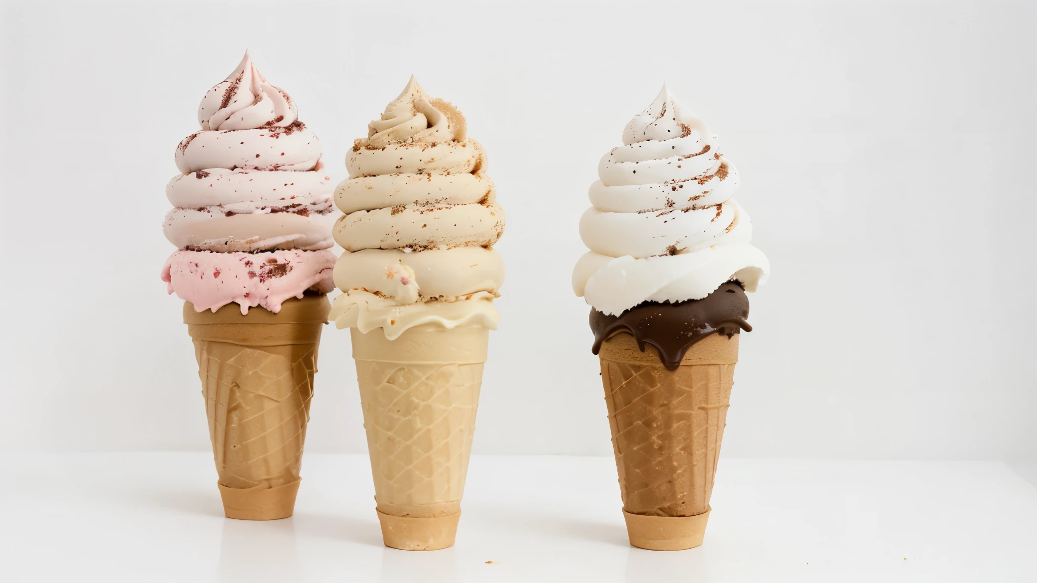 Delicious ice cream ,delicious, White background, sharp