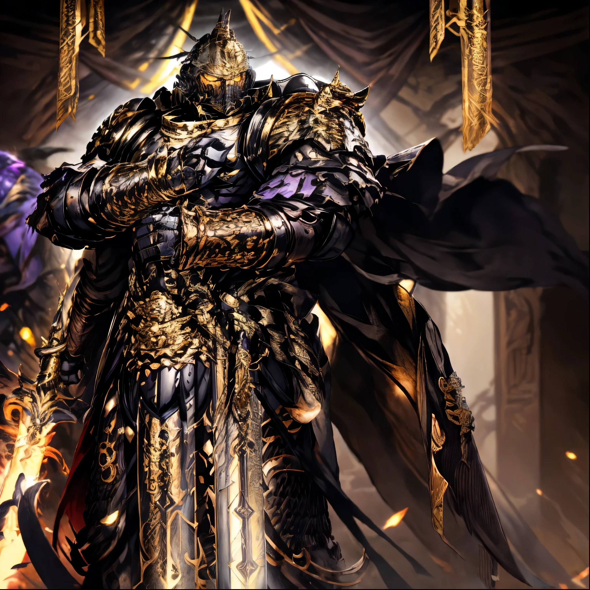 1 boy, Solitary, After obtaining the Astartes, Space Marines, , Purple Power Armor, helmet, Red Eyes, Glowing eyes, indoors, On the streets of the Forbidden City,In the Forbidden City,There is a golden dragon pattern on the armor,,,,,,Purple Armor ,Purple Armor,Purple Armor,Purple Armor,Many angles of the mechanical arms on the armor, (masterpiece), (best quality), (Extremely detailed), very beautiful, illustration, Perfect composition, Intricate details, absurd,Chinese Heavy Armor,Chinese Heavy Armor,Chinese Heavy Armor,Chinese Heavy Armor,Chinese Heavy Armor,Chinese Heavy Armor,Astartes,Astartes,Astartes,Astartes,Astartes,Heavy mask,Heavy mask,Heavy mask,Heavy mask,Glowing golden long sword,Glowing golden long sword,Glowing golden long sword,Glowing golden long sword,Glowing golden long sword,Glowing golden long sword