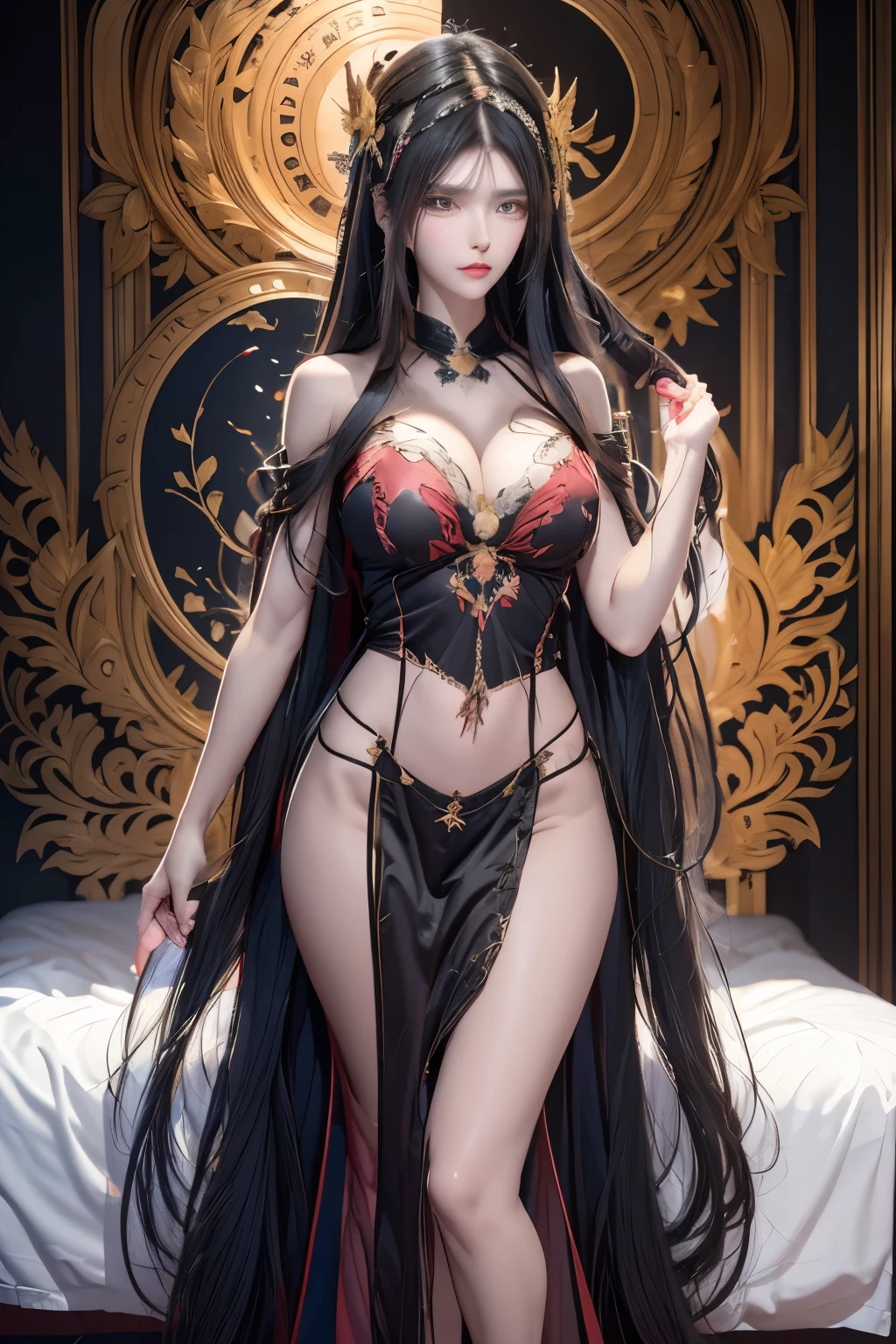 (Top image quality,top-quality,Top resolution,hyper realistic photography,Full body photo,masterpiece,)1 girl、Very long black hair、very large amount of hair、hair length about 3 meters、naked、Head-to-toe photo、Super Super Long Hair、hair length about 3 meters,,,,,、Straight black hair、Black hair longer than height、Black hair that has not been cut for more than 20 years、Slender body、naked、Place on bed、Winner of the World Long Hair Contest、Full body real photo、Head-to-toe photo、Photo taken from about 4 meters away、Super Real、Two hands、2 legs、5 fingers、))She has super long hair that covers her entire body、The longest black hair in the world、Lying face down on the bed with long hair spread、Long hair spread out on the bed overflows from the bed、Hair is heavy and tired、Hair longer than Rapunzel、Hair shampooed with the scent of roses、very large amount of hair、Lying face down on the bed、The bed is hidden by a large amount of hair、She hides her whole body with very long black hair、posterior view、Photo of the back from the legs、Black hair hides the whole body、Photographed a large amount of black hair on the back、Sleeping face down、Very rich hair volume、You can't see your body with your hair、photo taken from the back、Very long black hair is my sex appeal、Very long black hair is my charm、Long black hair is a symbol of beauty、My pride is very long black hair、This long hair length and amount is admired all over the world、My very long black hair is spread out in a fan shape、Facing backwards、Sleeping face down、Silky black hair flowing from the shoulders to the floor、Ridiculously large amount of hair、The hair is ridiculously bushy、Wrap the entire bed in hair、Hide your hands with long hair、Hide your fingers with long hair、A storm of angry black hair that seems to overflow from the screen、Ultra-fine details, humping, moaning, doggy style, sexy erotic face expression