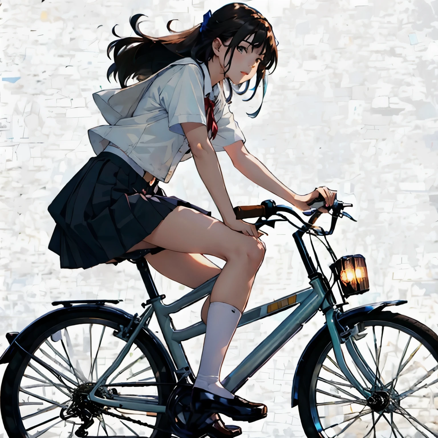 (masterpiece, highest quality:1.2), riding a bicycle,