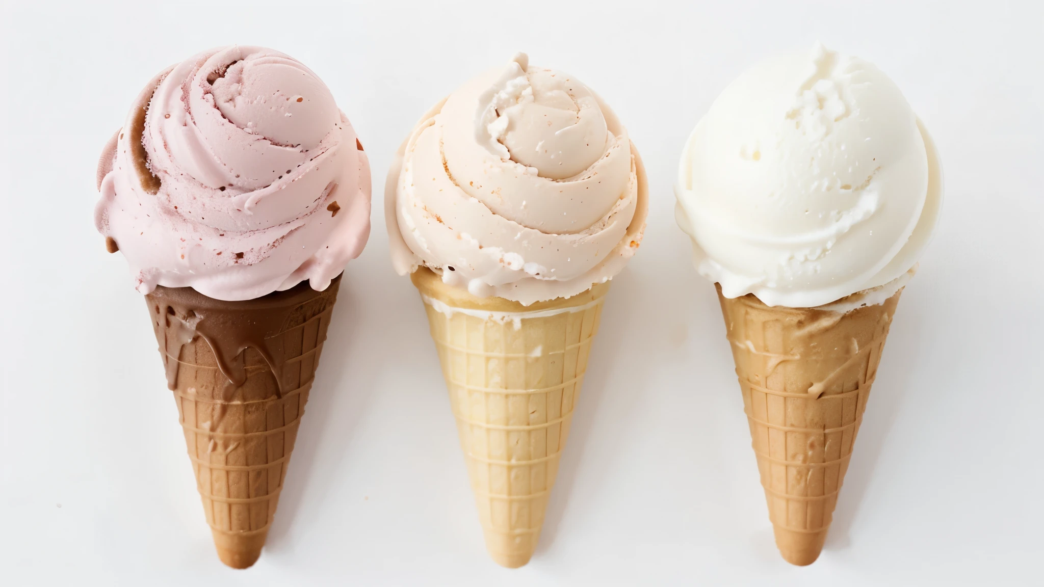 Delicious ice cream ,delicious, White background, sharp