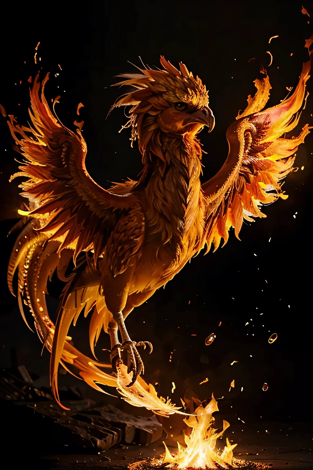 create a flaming phoenix