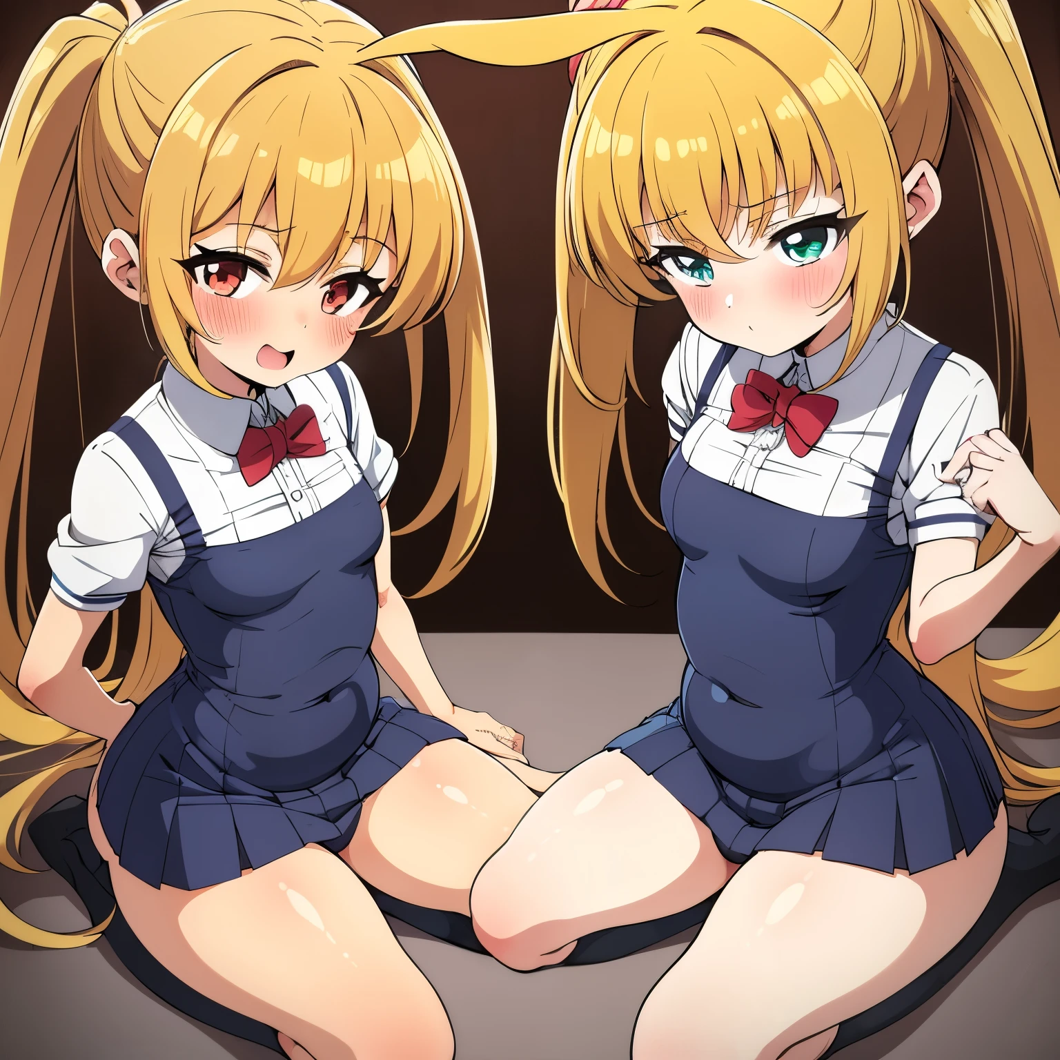 anime girl, very small 4 year old girls with very wide hips and thick thighs at school. She and her friends are lying down in their primary school uniforms showing their vaginas and anuses., They are very naughty and hot girls
