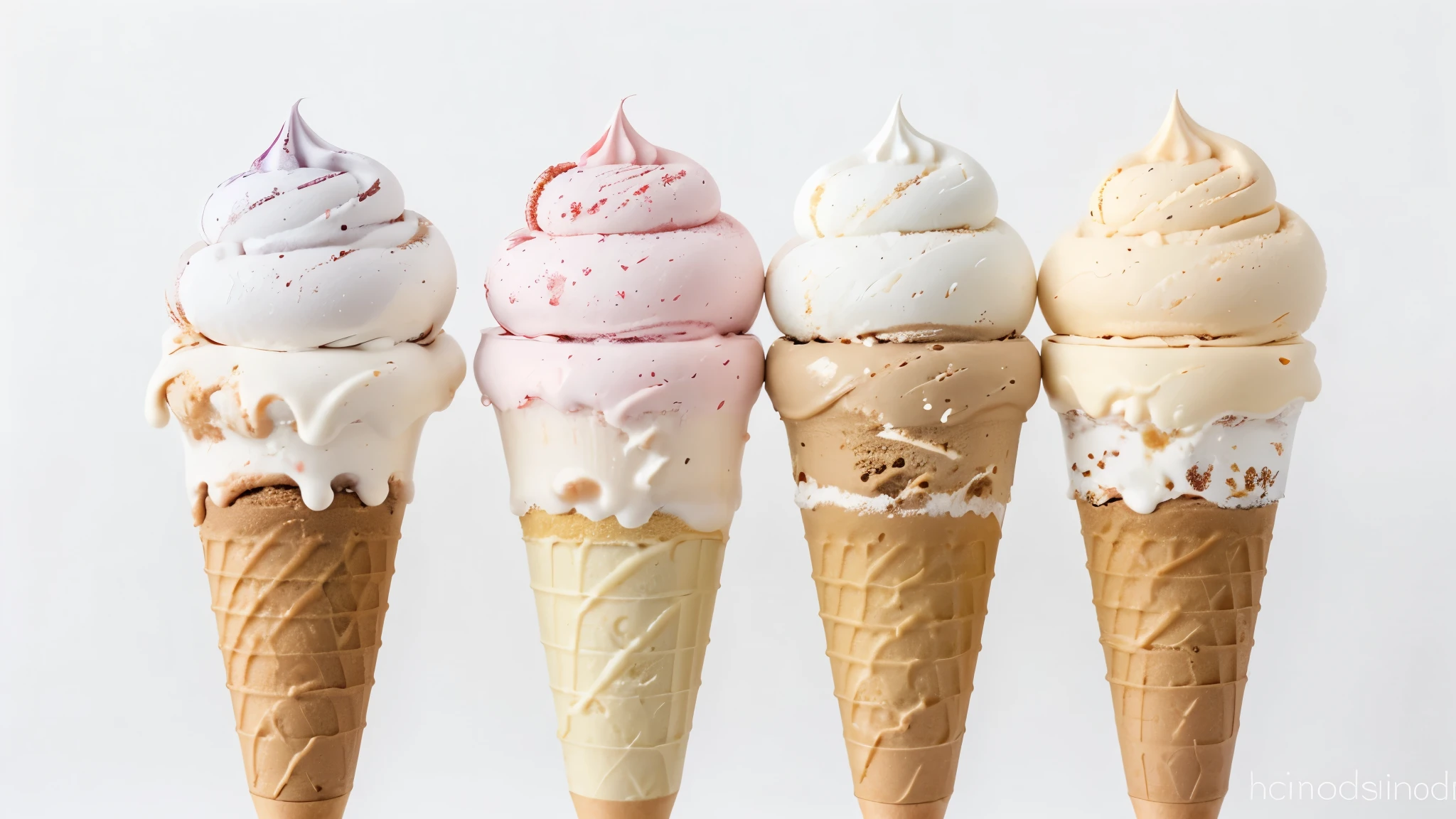 Delicious ice cream ,delicious, White background, sharp