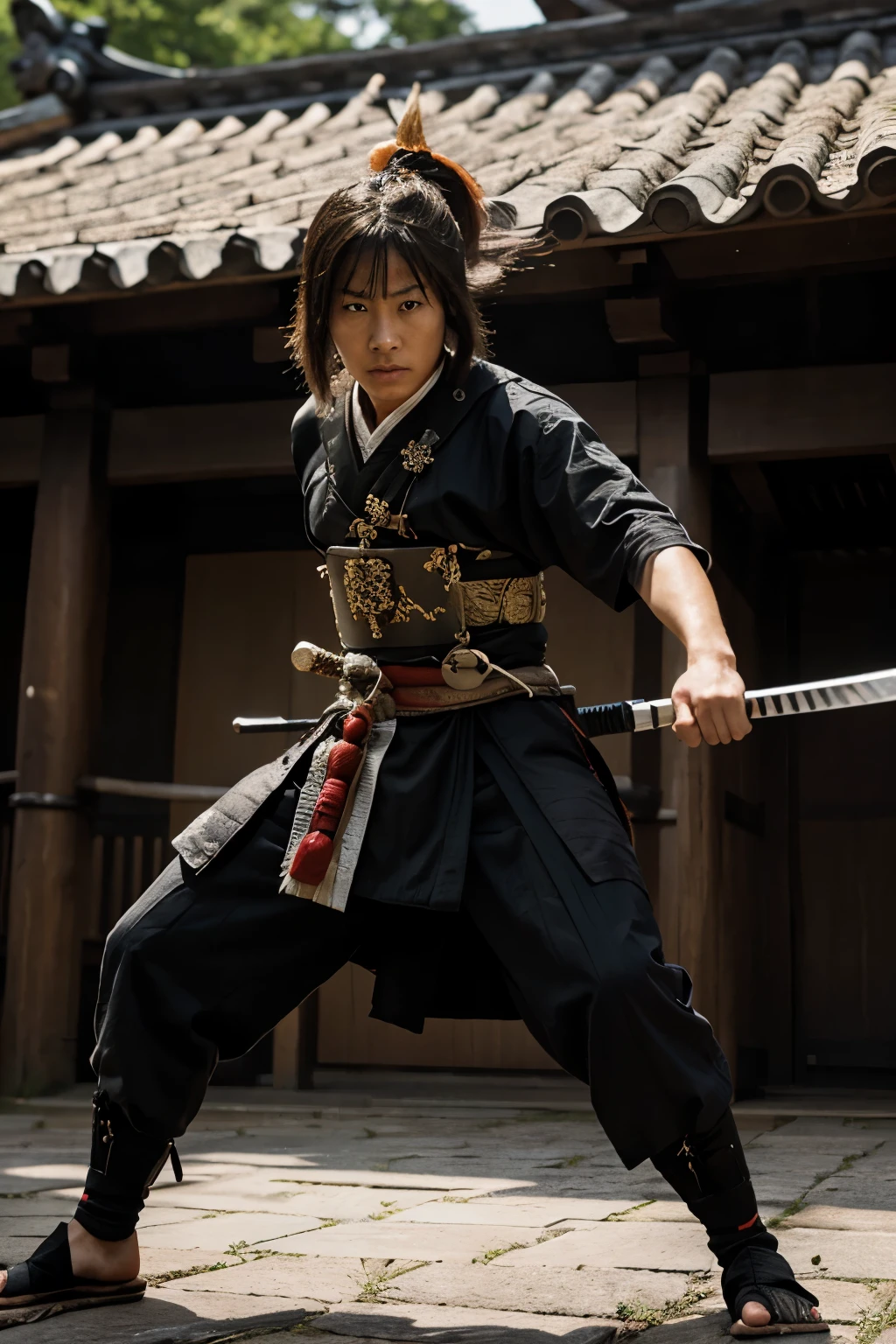 Samurai epic pose