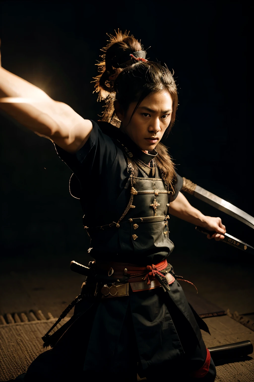 Samurai epic pose