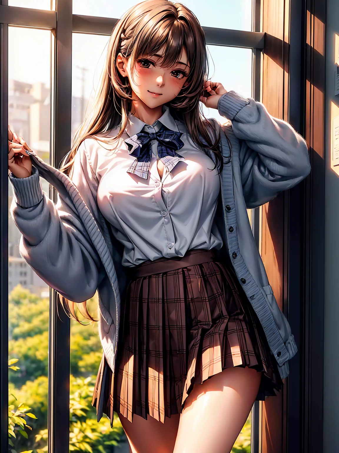 (((highest quality、masterpiece、Very high resolution、Highly detailed images)))、(One beautiful beautiful girl:Talented and colorful:18-year-old,Beautiful body:Slender and beautiful F cup breasts、Beautiful Face:smile、Beautiful Hair:Mr.々Hair style,Best skin and hair texture)、(((High School Uniform:White shirt:Blue Ribbon:Black cardigan:Grey blazer:Brown plaid pleated skirt))),School:corridor:Beautiful sunset from the window,Natural light,(Beautiful pose:Model shoot),Student Council President,Sublime Dreams,Beauty Painting,Overall image、Beautiful images,Accurate Images、Accurate anatomy、Flawless images,Perfect Image,Overall image,(Best Shot,RAW Photos:1.2)
Tabletop, highest quality, Photorealistic, In detail, 8k wallpaper, Perfect dynamic composition, Beautiful fine details,