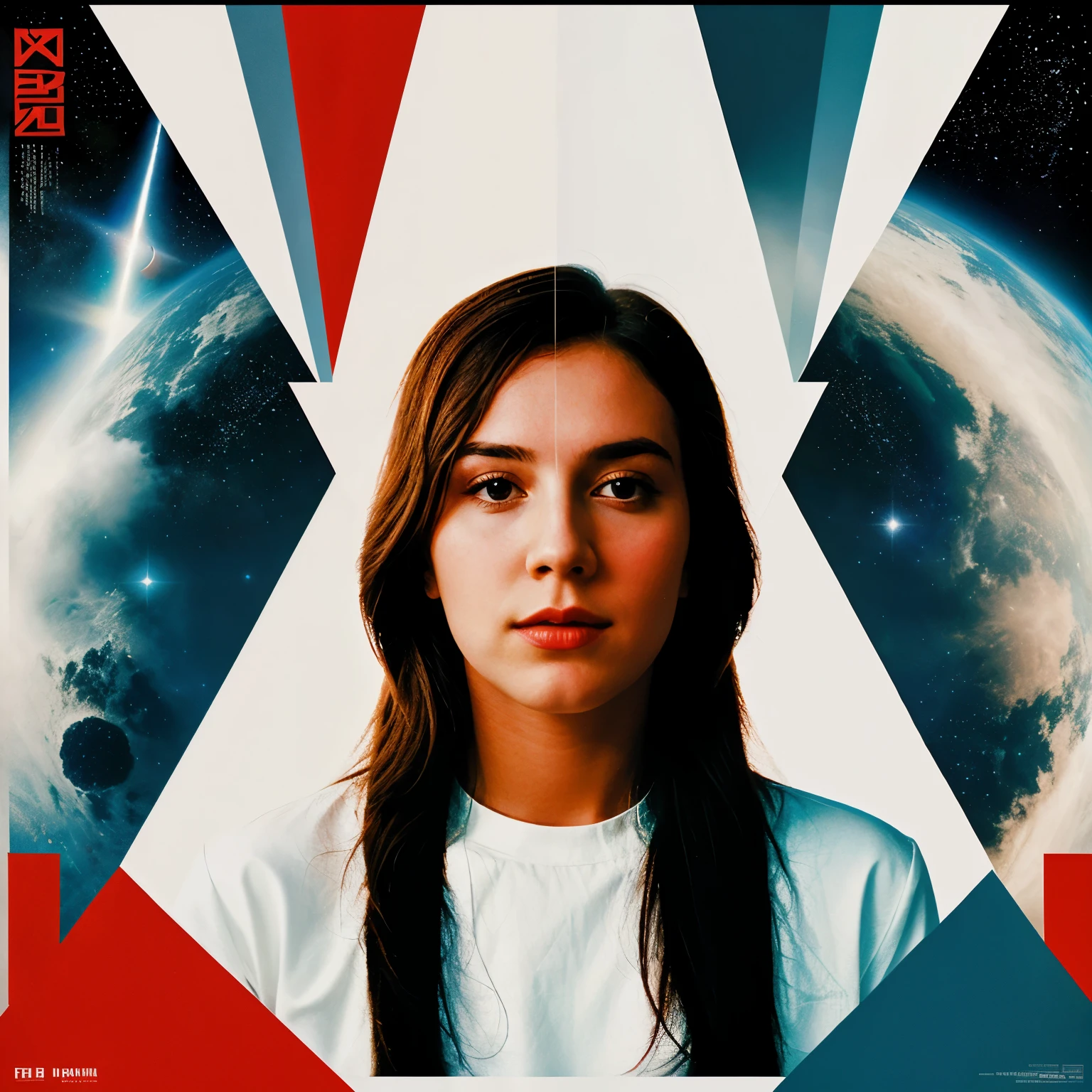 Prompts
Copy
Masterpiece, Best Quality, 1 Girl, Space Thriller Movie Poster, Bauhaus, Shape, Line, Abstract, Constructivism, Soviet, red_star, communism_propaganda
