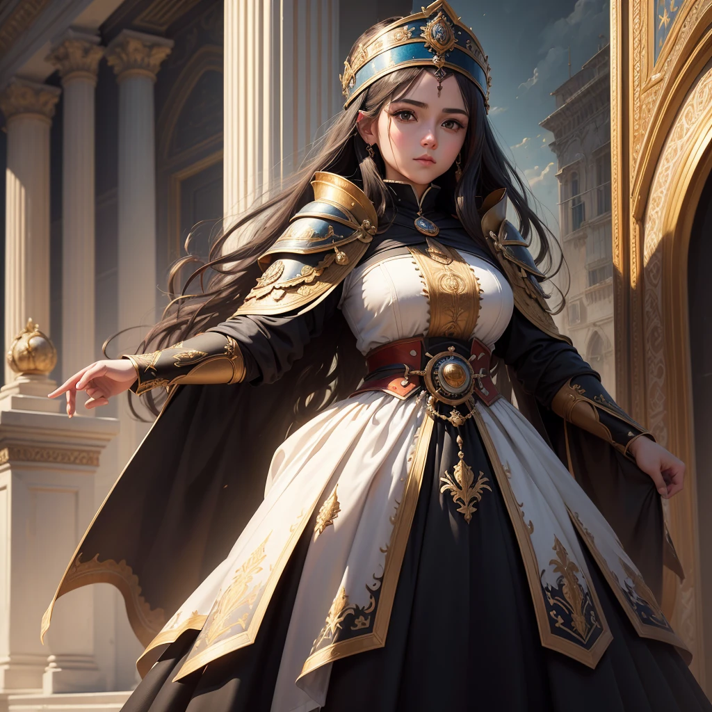 She is a Janissary a member in the elite infantry units in the times of the fall of Constantinople, ((Best quality)), ((masterpiece)), (highly detailed:1.3), Depth-of-field, Multi-layered textures, HDR (High Dynamic Range), Ray Tracing, NVIDIA RTX, Unreal 5, Subsurface scattering, PBR Texturing, Post-processing,
Anisotropic Filtering, Maximum clarity and sharpness, Wide aperture, Low ISO, White balance, Rule of thirds, 8K RAW, art, neoclassical painting, mural, Venetian painting style, oil painting,