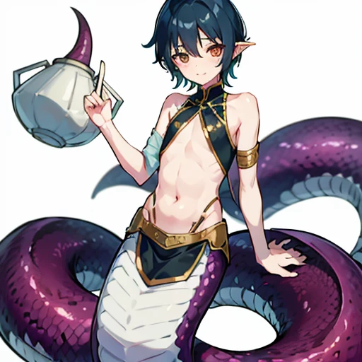 Boy Lamia、、belly button、delicate