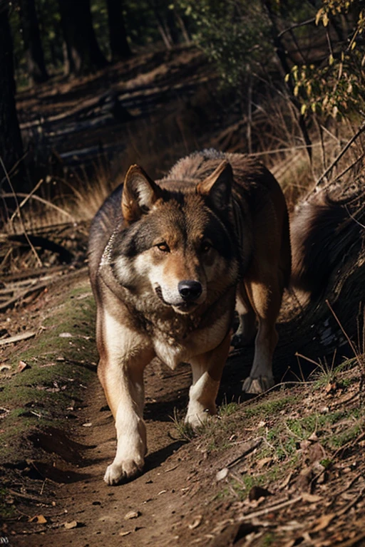 a large brown wolf