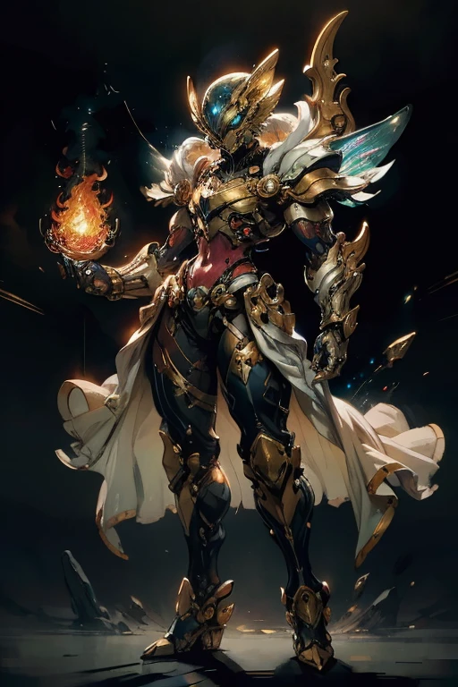 A woman adorned in fantasy-style full-body armor, a crown-concept fully enclosed helmet that unveils only her eyes, a composite layered chest plate, fully encompassing shoulder and hand guards, a lightweight waist armor, form-fitting shin guards, the overall design is heavy-duty yet flexible, (the armor gleams with a golden glow, complemented by red and blue accents), exhibiting a noble aura, she floats above a fantasy-surreal high-tech city, this character embodies a finely crafted fantasy-surreal style armored hero in anime style, exquisite and mature manga art style, (mixture of Queen bee and Spider concept Armor, plasma), ((Element, elegant, goddess, femminine:1.5)), metallic, high definition, best quality, highres, ultra-detailed, ultra-fine painting, extremely delicate, professional, anatomically correct, symmetrical face, extremely detailed eyes and face, high quality eyes, creativity, RAW photo, UHD, 32k, Natural light, cinematic lighting, masterpiece-anatomy-perfect, masterpiece:1.5