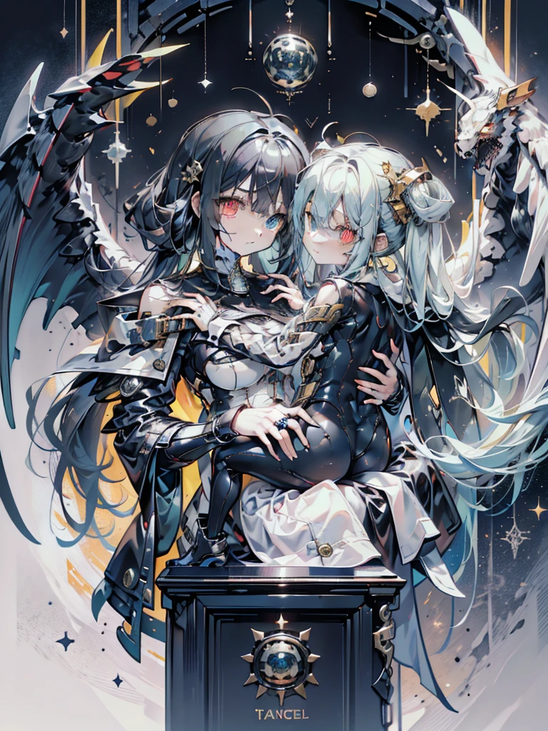 Monster angels that look sacred,His eyes are waiting for heterochromia,His whole body consists of a huge one-eyed eye,and a metal ring around one eye,The ring is crawling with the eyeball,The dragon has many wings on the white holy angel