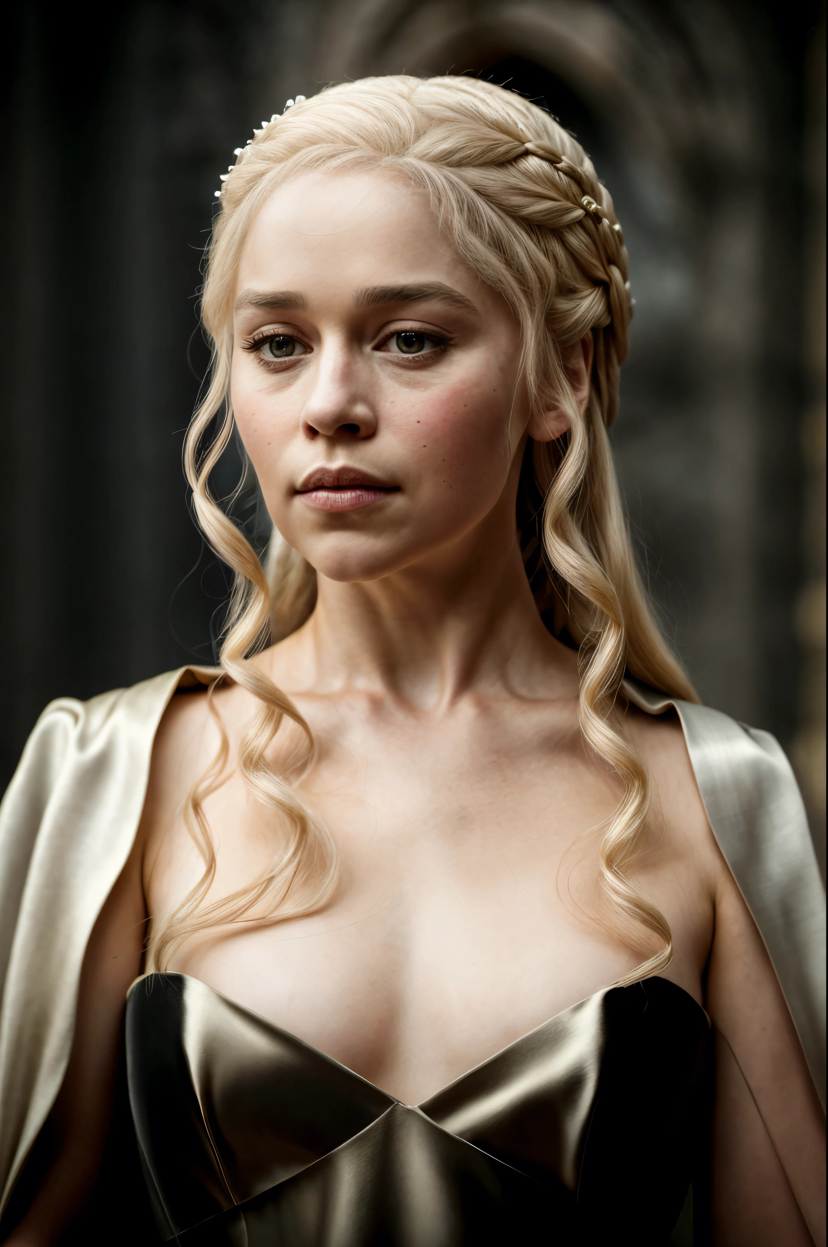 masterpiece, stunning portrait photo of khls woman, front facing towards the camera, wearing Erotic mediaeval costumes, War Costumes , sharp focus, natural lighting, subsurface scattering, f2, 35mm, film grain, Regal Beauty, Regent Queen, silk satin, linen clothes, beautiful ruler queen, sexiest majestic queen dress,