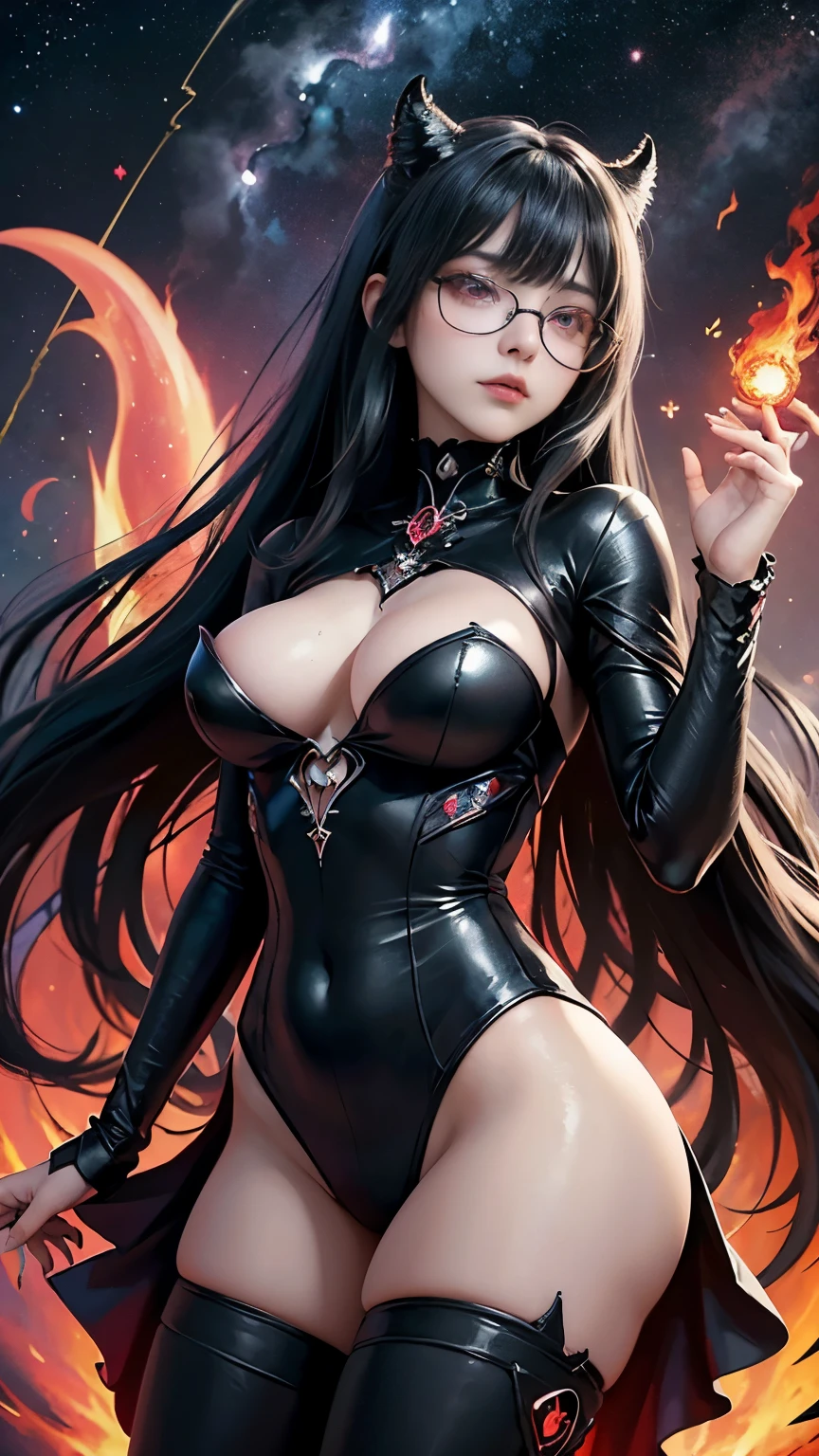 (highest quality,High resolution:1.2),(dark,Threatening:1.1),(Bad luckな:1.1), In the vortex of space,
Heart of a Goth Maiden, Very dark shade.
Her Eyes, Like dazzling fur in a starless haze,
A symphony of despair in their eyes.
Her Mogul Snaps, Mysterious Cemetery,
Think about it, The source of her sadness.
With her black hair swaying in the moonlight,
She weaves despair into her dreams.
oh, Her Soul, Shadow'Embrace,
Take me to space.
At each step of the Kelhudelgoring, She summons darkness,
Dance of the Void, Whippler Big Spark.
Her touch is an icy caress of the void,
In her vague existence, I am left confused.
For Love, Bumblewisk, Cosmic Power,
Stars shining in the endless night.
Confusion swirls, Let the emptiness cry out,
Our love is a dazzling dream in the universe.
Gothic Witch of the entire star world,
In your void, I find my soul.
Hypermaximalist, Anime Style, Breathtaking oil paintings, Surreal, Ultra-realistic digital illustrations that mimic the style of oil paintings, Seamlessly blends the psychedelic visionary art of Alex Grey with the biomechanical aesthetic of H.R. Giger. Great composition, masterpiece, highest quality, (devil,Satan,Lucifer:1.1),(devilish:1.1),(Bad luck,Bad luckな:1.1),(Powerful figure:1.1、Big Breasts、Glasses) 、 ((((Huge glasses, Nerd Glasses, thick glasses, Round Glasses)))),(((Big Breasts)))、(Red eyes glow:1.6)、(Red glowing eyes,Sharp teeth:1.1),(Black wings,thick,shabby:1.1),(hellish landscape:1.1),(fire,sulfur:1.1),(Threatening atmosphere:1.1),(dark shadows,Threatening presence:1.1),(Bad luck clouds,Stormy Skies:1.1),(dark,Spooky atmosphere:1.1),(Bad luck aura,Evil energy:1.1),(dark aura,cigarette:1.1),(intense heat,Burning Flames:1.1),(Surreal,Nightmare Visions:1.1),(Predicting the end:1.1),(Twisted corners,Fiery crown:1.1),(Bad luck whispers,devilish laughter:1.1),(Cry of pain,echoing screams:1.1),(Bad luck symbols,Ancient runes:1.1),(Mysterious Relic,dark artifacts:1.1),(Infernal Ritual,Ritual sacrifice:1.1),(devilish minio