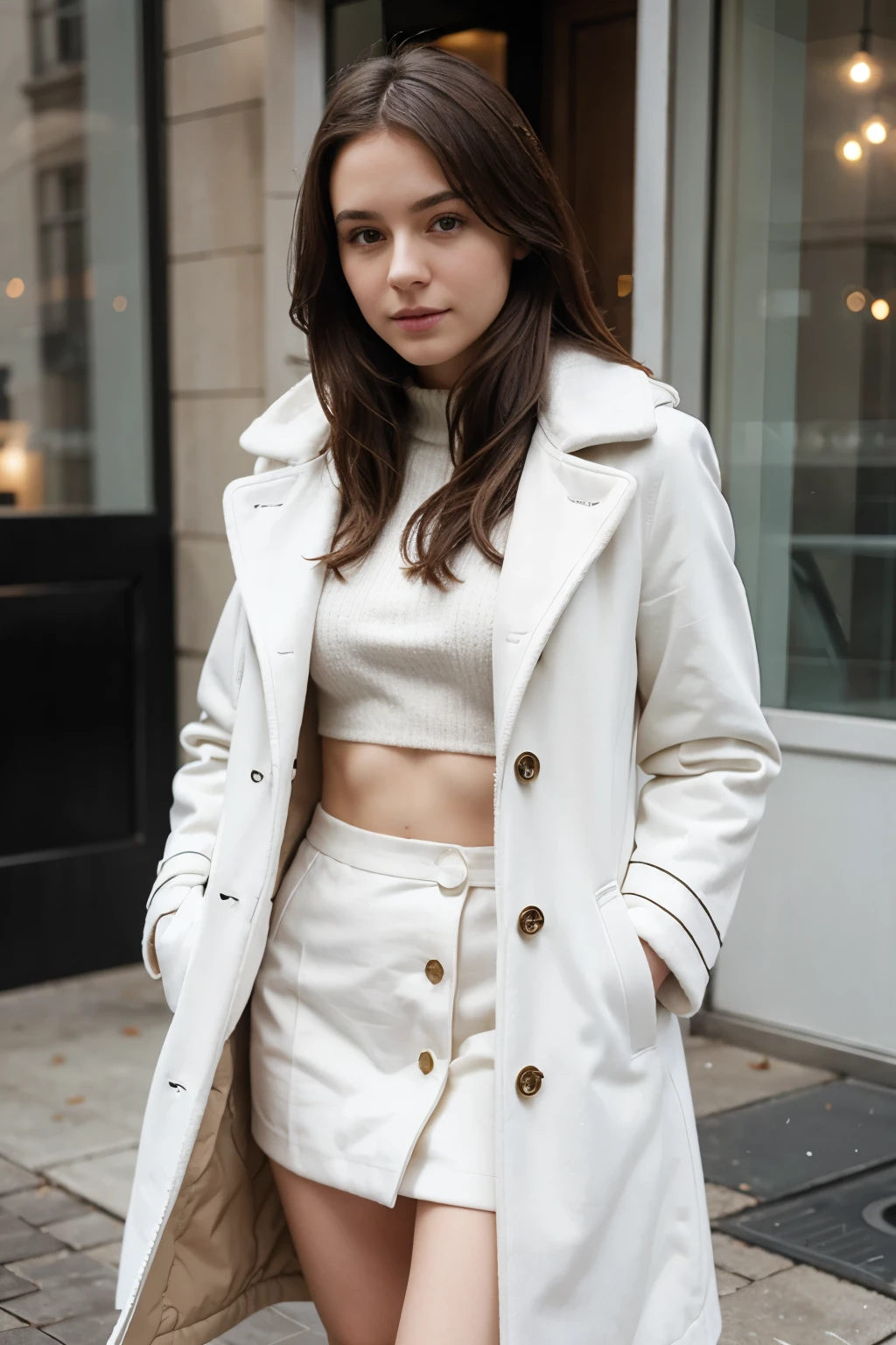 Girl White Skin with Coat