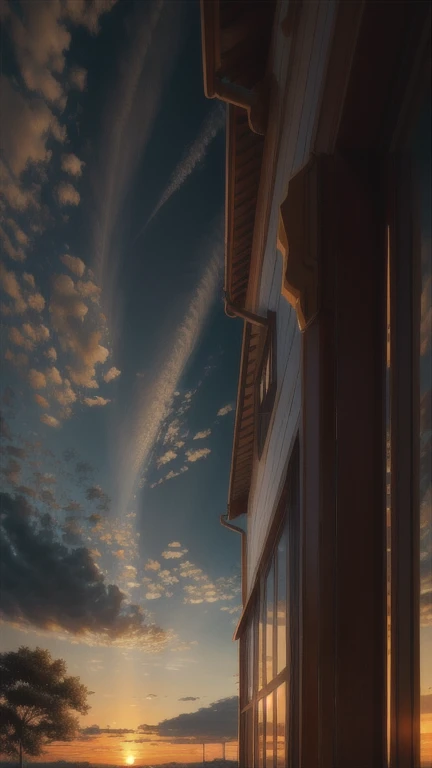 highres, imagination, (realistic), clear skies, composition, sunset, (hdr:1.5), outdoors, intricate details,