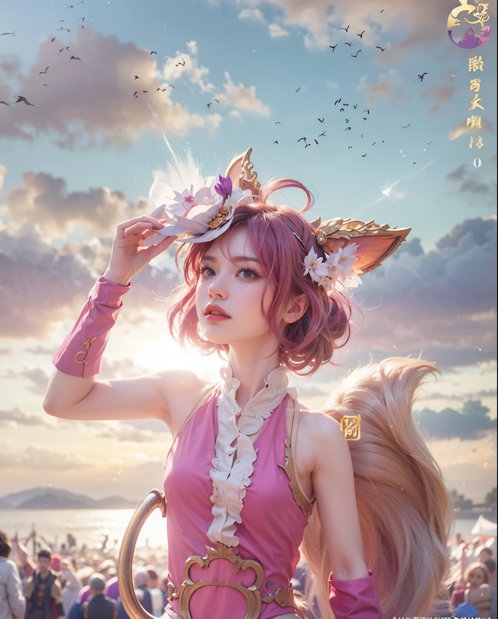 a close up of a 4 girls  ,blonde hair , big booobs ,  shadowbringers cinematic, 4 k detail fantasy, a beautiful fantasy empress, game cg, xianxia fantasy, xianxia hero, 2. 5 d cgi anime fantasy artwork, cinematic goddess close shot, ruan jia and artgerm, wow 4 k detail fantasy, hyperdetailed fantasy character