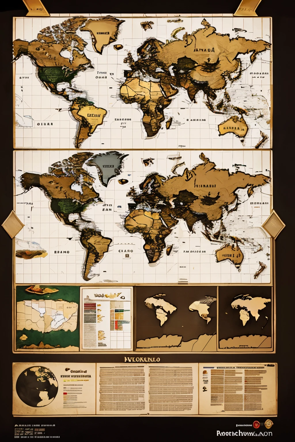 Create a detailed world map of countries with the most wildlife