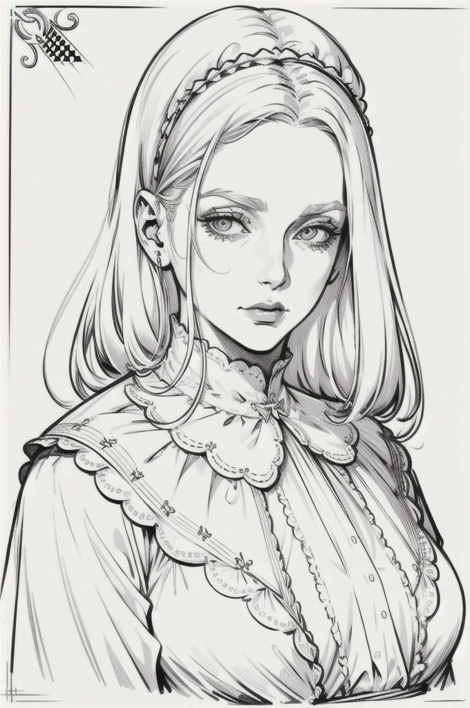 Raw,illustration,(muted color,partially colored:0.8),(hatching \(texture\)),detailed linear hatching,official art,recolored,flat color,1 girl,long hair,smile,<lora:STEELBALLRUNComicStyle:0.8>,
