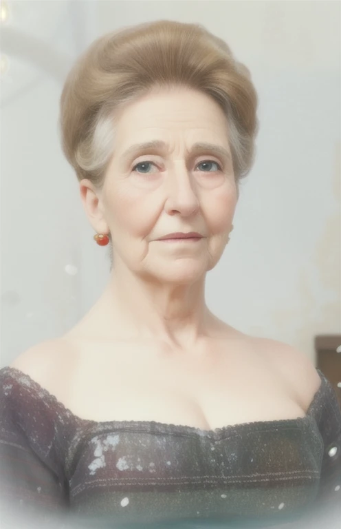 Mujer , He is 97 years old and has wrinkles on his face., su pelo es blanco 